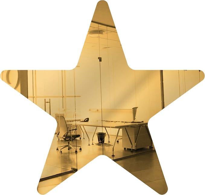 Marketing Holders Acrylic Mirror 3" Gold Flat DIY Smooth Edge Plexiglass Tiles .118 3MM Thick Rounded Corners Decor for Holiday Parties Business Offices Sports Awards Teachers Event Planners