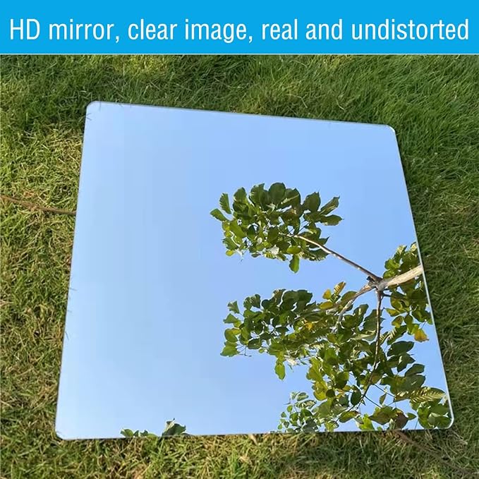 16" x 12" x 2Pcs Acrylic Mirror Sheets, Decorative Wall Mirrors | Flexible Body Mirror Tiles with Self Adhesive Tapes, Non Glass Mirror Stickers for Bathroom Bedroom Home Wall Decor