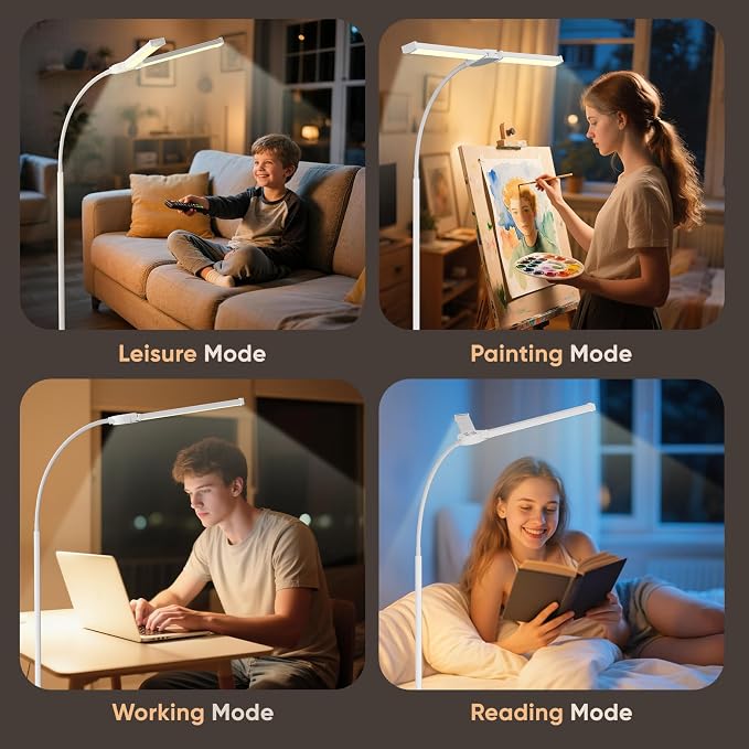 LED Floor Lamp for Living Room, Bright Reading Lamps for Office
