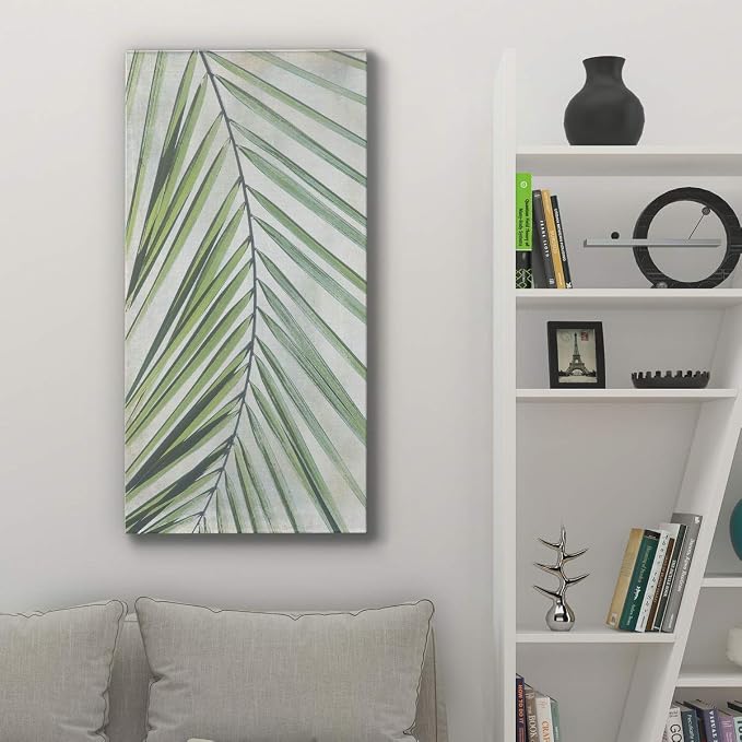Renditions Gallery Canvas Nature Wall Art Home Paintings & Prints Elegant Twisted Palm Modern Romantic Botanical Wall Hanging Decorations for Bedroom Office Kitchen Artwork - 12"x24" LT43