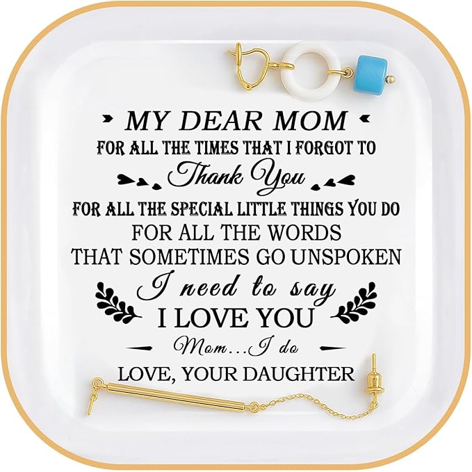 Mom Gifts from Daughter - Ring Dish for Mom Mothers Day Birthday Christmas