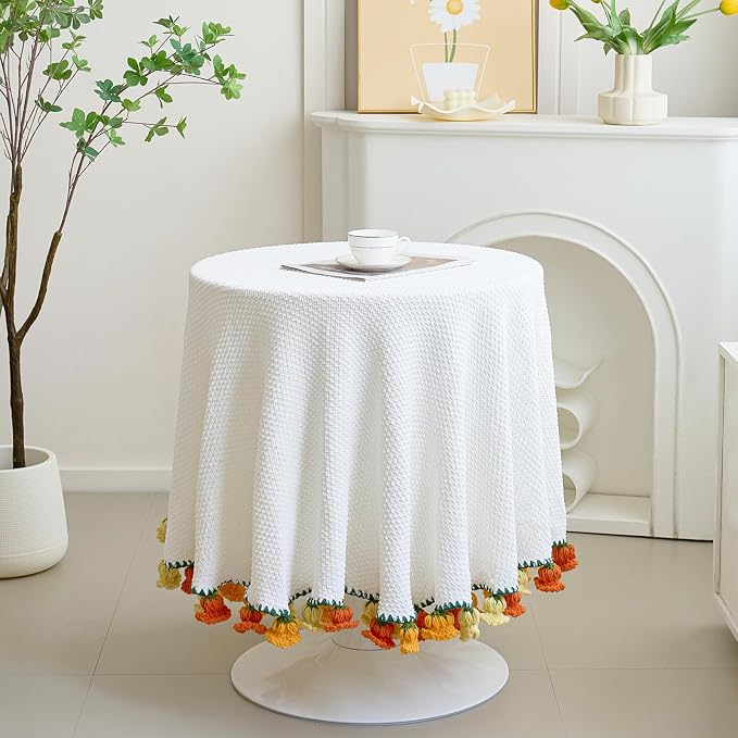 Crochet Flower Bouquet Throw Blanket, Handmade Knitted Blanket with Flowers, Cute Romantic Gift for Her Girlfriend Mom Mother’s Day Valentine Wedding Anniversary Birthday, Orange 60 Inches
