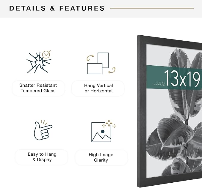 MCS Studio Gallery Frame Black Woodgrain, 1-Pack