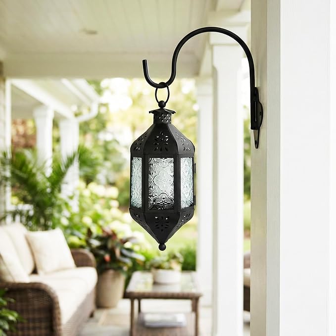 Vela Lanterns Decorative Indoor Hanging Candle Lantern, Clear, 2-Pack