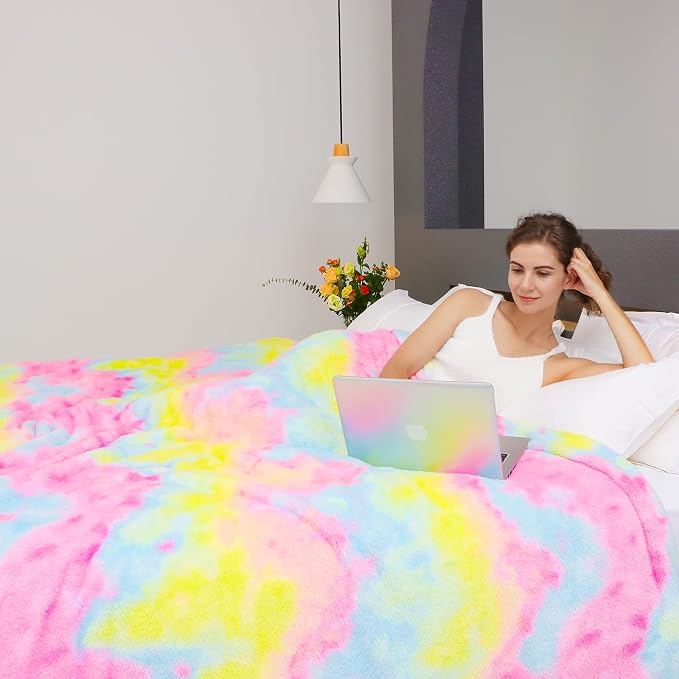 MUGD Soft Blankets Fuzzy Twin Bed Fleece Blanket Kids Warm Throw Blanket for Bed
