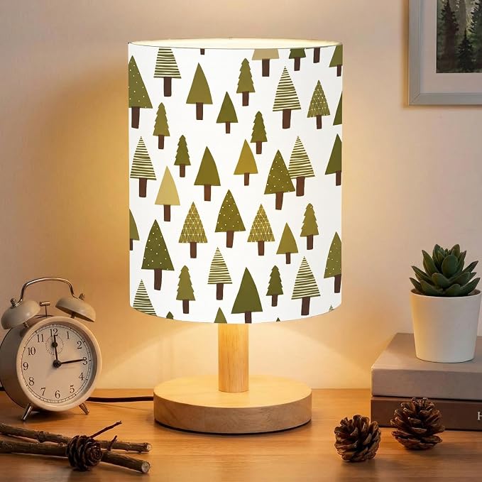 VIHOSE Woodland Kids Table Lamp for Bedroom Kids Lamps for Girls Room