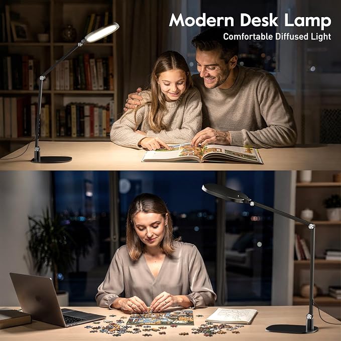 LitONES LED Desk Lamp for Home Office, Soft Edge-lit Design - Modern Style