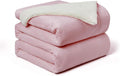Walensee Sherpa Fleece Blanket (King Size 108”x90” Blush) Plush Throw Fuzzy Super Soft Reversible Microfiber Flannel Blankets for Couch, Bed, Sofa Ultra Luxurious Warm and Cozy for All Seasons