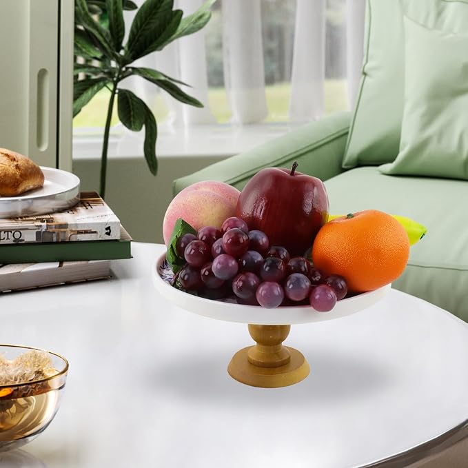 Crapyt Cake Stand, Round Cake Display Stand, Dessert Display | Cupcake Stands Ceramic for Cakes, Fruits, Snacks, Mini Cake Stand, 7.87×4.13"