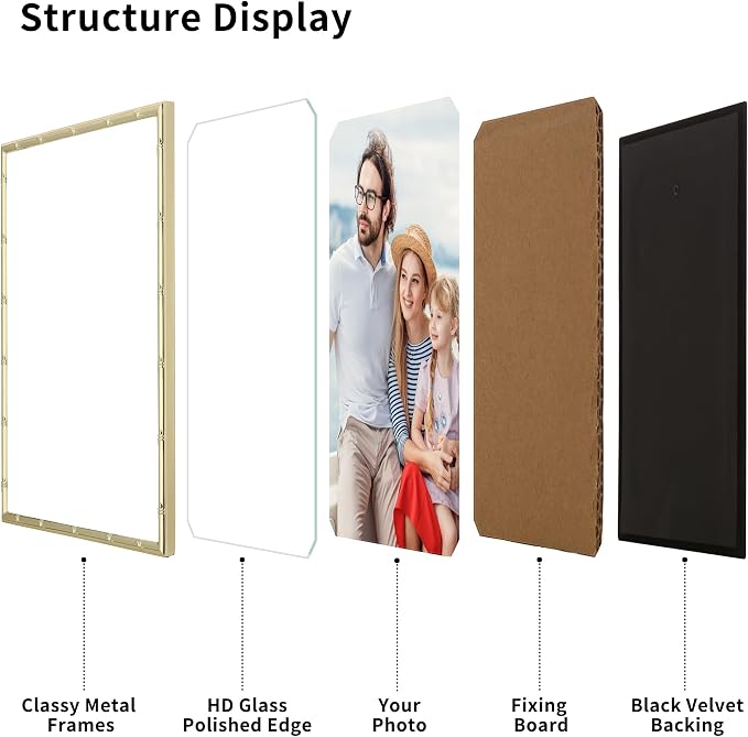 YiPinYin Gold 8.5x11'' Bamboo Detail Designs Metal Certificate Frame 2pack,8.5x11'' Document Frames,Elegant Gold Plated Certificate Frames With Soft Touch Velvet & Backing for Desktop and Wall Décor