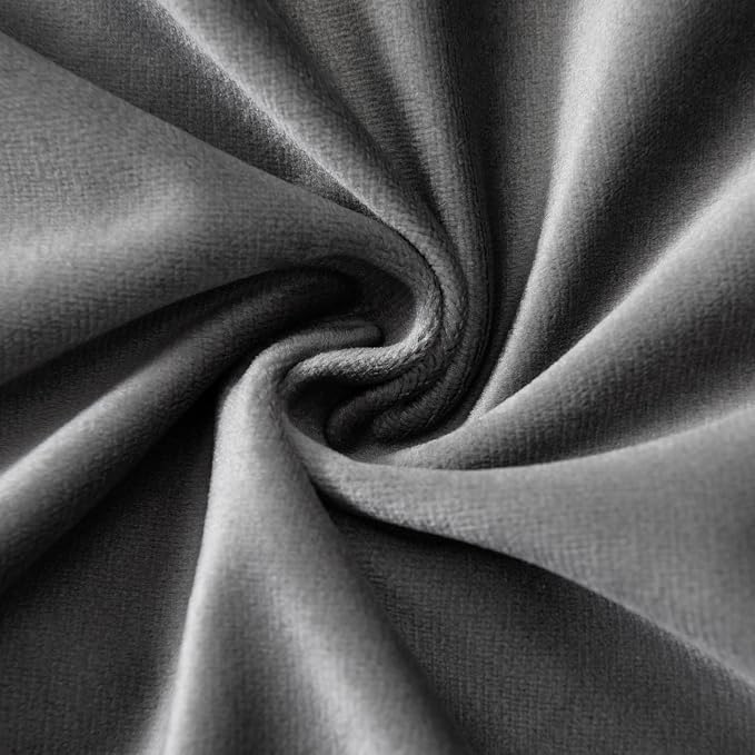 JUSPURBET 12x20 Lumbar Velvet Throw Pillow Covers Set of 2,Dark Gray