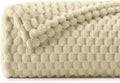 BEDELITE Almond Twin Blanket for Couch, Soft Cozy Gifts for Women, 60 * 80 | 3D Jacquard Decorative Fleece Blanket, Super Soft Plush Throws, Cute Birthday Gift for Women & Men, Suitable for All Seasons