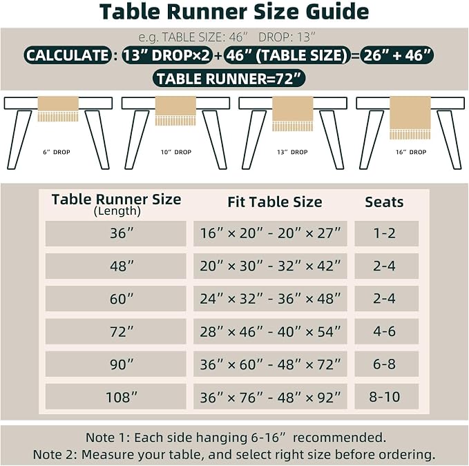 FEXIA Boho Table Runner for Fall Home Decor 12x90 Rustic with Tassels | 90 Inches Long Farmhouse Kitchen Dining Room Macrame Burlap Coffee Table Decoration Dresser Runner Pottery Barn Furniture