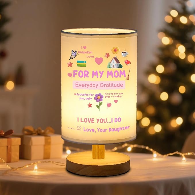 WSYEAR Custom Mom Birthday Gifts from Daughter Son, Gift Ideas for Mom Grandma Mama Nana from Kids Grandkids,Beautiful Mother Lamp Gifts for Home Decoration