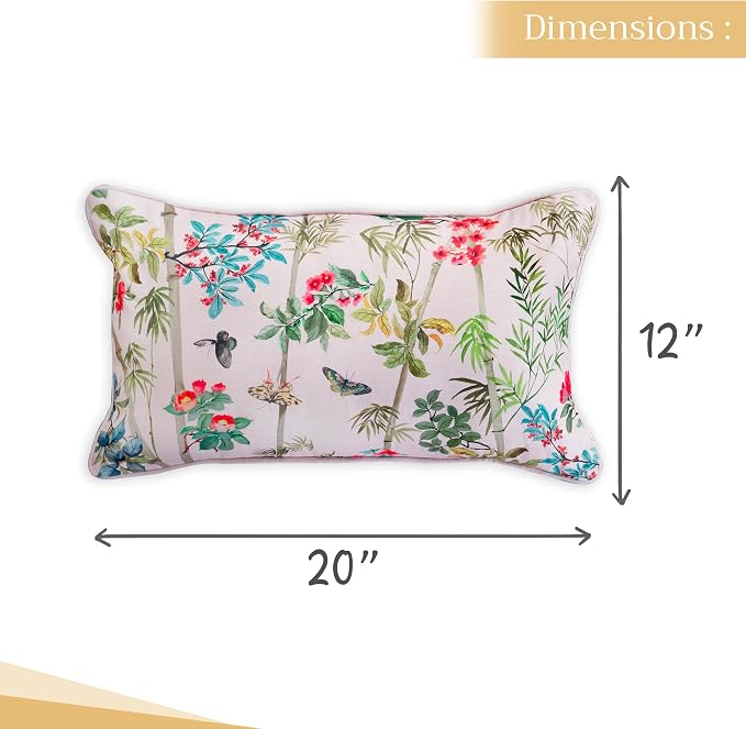 Maison d' Hermine Throw Pillow Covers 100% Cotton (12" x 20" - Pack of 1)