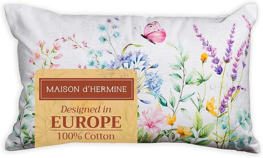 Maison d' Hermine Throw Pillow Covers 100% Cotton (12" x 20" - Pack of 1)