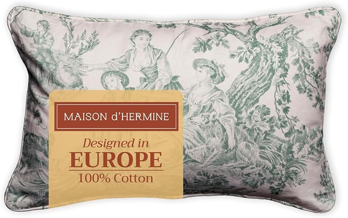 Maison d' Hermine Throw Pillow Covers 100% Cotton (12" x 20" - Pack of 1)