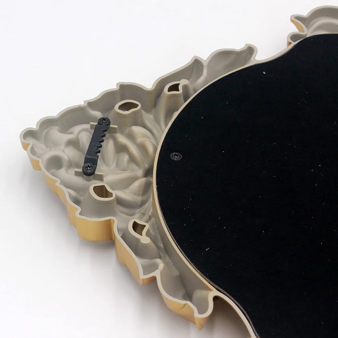 Eaoundm 16.5 x 11.5inch Mirror Shield Shape Plastic Frame (Vintage Gold) | antique mirror