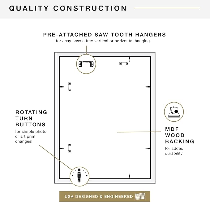 MCS Studio Gallery Poster Frame, 18x24, Gray Woodgrain
