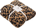 MH MYLUNE HOME Ultra Soft Leopard Throw Blanket Plush, Brown, 50"x60" | Reversible Cheetah Print Blanket, Comfy Fluffy Fuzzy Plush Blanket Throws for Couch Bed, Cozy Blankets for Women Gift
