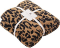 MH MYLUNE HOME Ultra Soft Leopard Throw Blanket Plush, Brown, 71"x78" | Reversible Cheetah Print Blanket, Comfy Fluffy Fuzzy Plush Blanket Throws for Couch Bed, Cozy Blankets for Women Gift