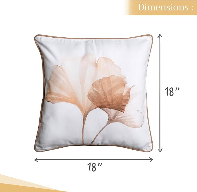 Maison d' Hermine Throw Pillow Covers 100% Cotton (18" x 18" - Pack of 1)
