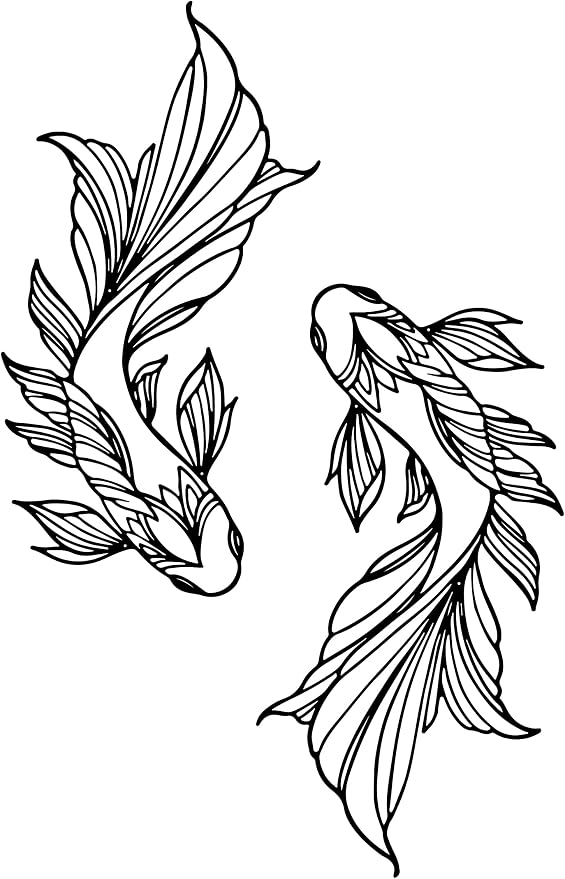 RESACO Koi Fish Metal Wall Art Japanese Art Wall Decor Iron Fish Gifts Asian Decorations for Living Room Bathroom Indoor Outdoor (Black 10.2 x 18.1 inches)