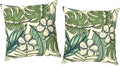 Outdoor Throw Pillow Covers 18x18 Inch, Decorative Pillow Covers for Patio Furniture, Tropical Paradise Modern Cushion Cases for Garden Couch Home Sofa, Pack of 2