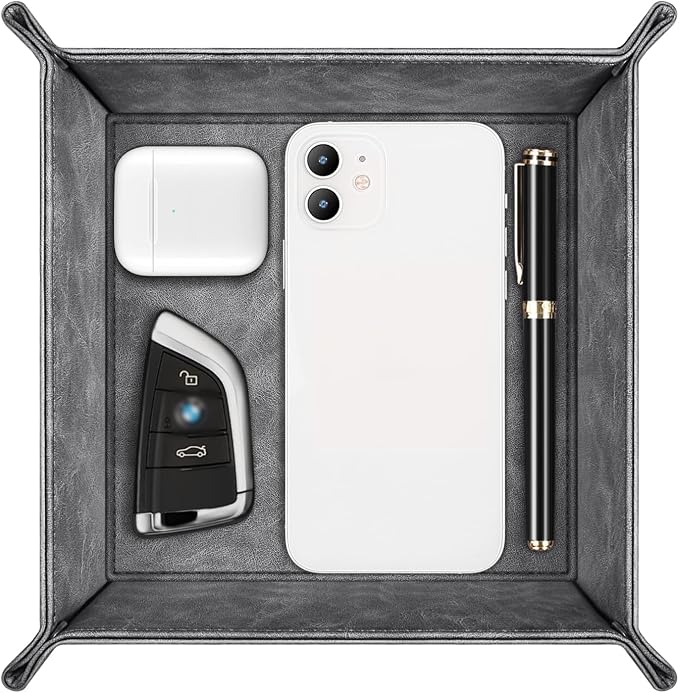 SITHON Valet Tray Desktop Storage Organizer Nightstand Caddy Holder