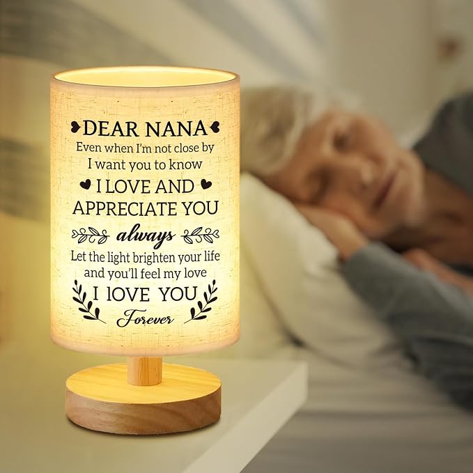 Best Nana Gifts from Grandkids, Fabric Bedside Table Lamp Presents