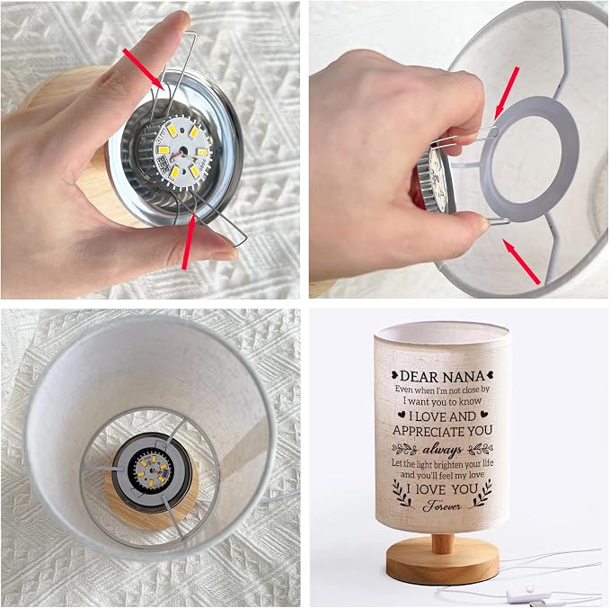Best Nana Gifts from Grandkids, Fabric Bedside Table Lamp Presents
