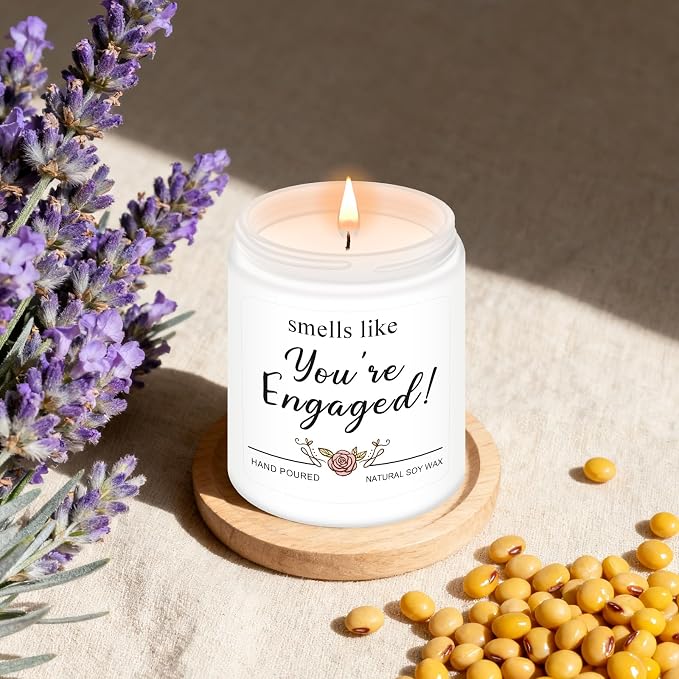 Homsolver Engagement Gifts for Couples, Gift for Newly Engaged Couples, Gifts for Women Her,Bride, Party Gift, Engaged Scented Candles