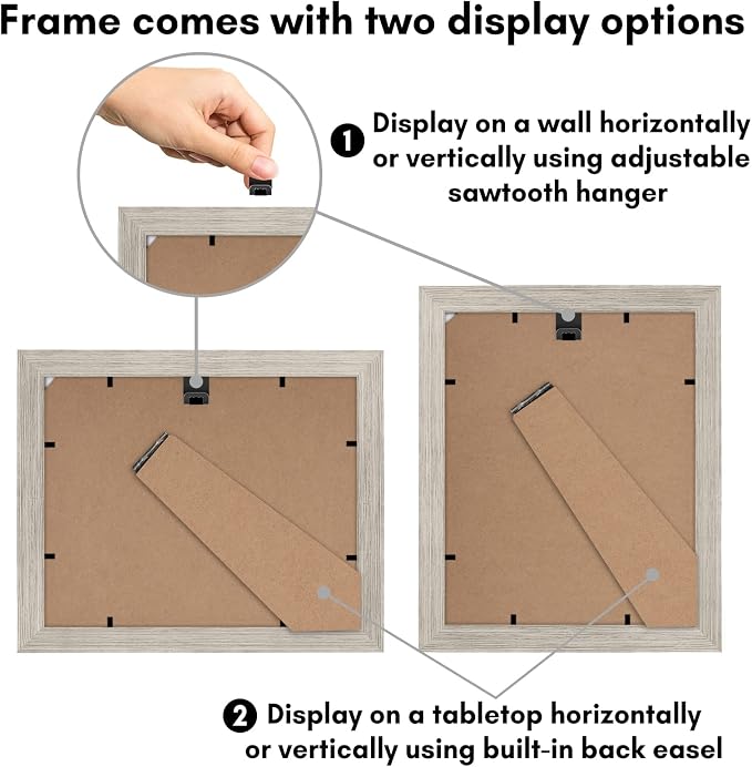 Americanflat 4x6 Double Picture Frame - Engineered Wood - Driftwood