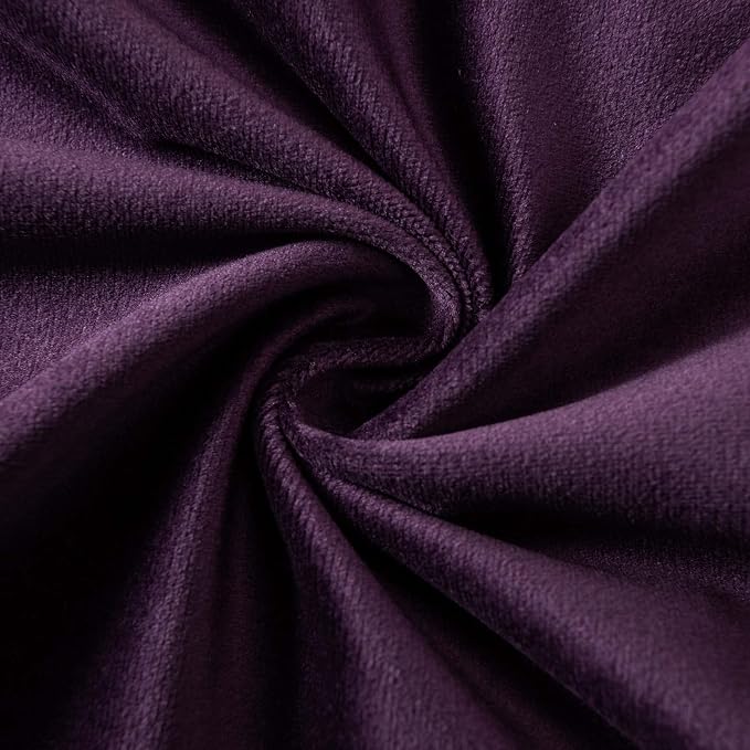 Velvet Throw Pillow Covers 18x18 for Couch Bed Sofa,Eggplant Purple