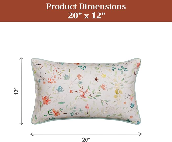 Maison d' Hermine Throw Pillow Covers 100% Cotton (12" x 20" - Pack of 1)