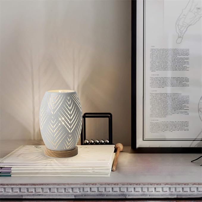 Modern Table Lamp, E26 60W Night Light Metal Hollow Table lamp for Bedroom Living Room Home Decor Office Restaurant Bar (Without Bulb)