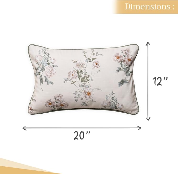 Maison d' Hermine Throw Pillow Covers 100% Cotton (12" x 20" - Pack of 1)