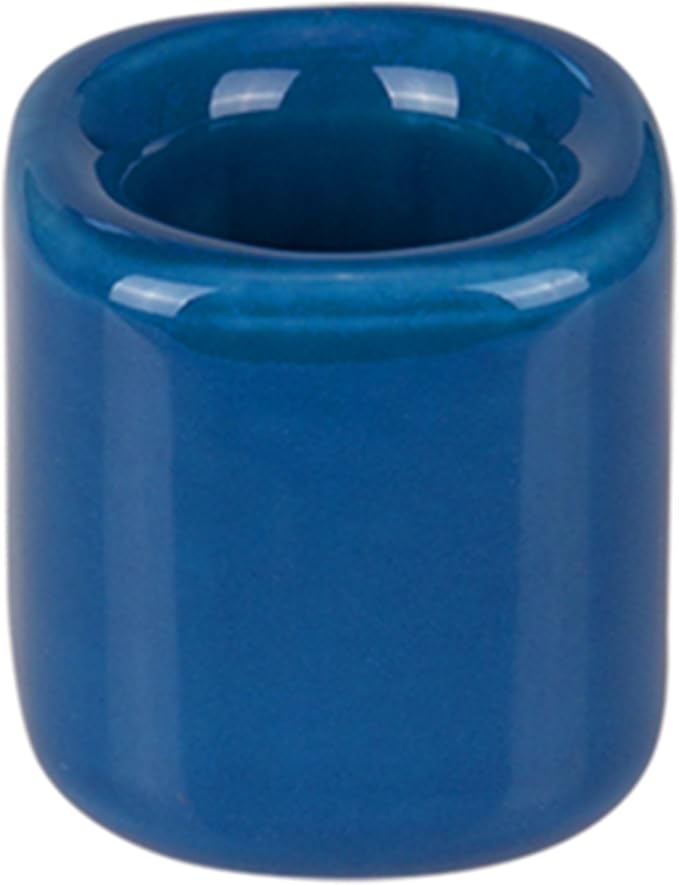 Mega Candles 5 pcs Dark Blue 1/2 Inch Diameter Ceramic Chime Ritual Spell Candle Holders, Great for Casting Chimes, Meditation, Rituals, Spells, Vigil, Witchcraft, Wiccan Supplies