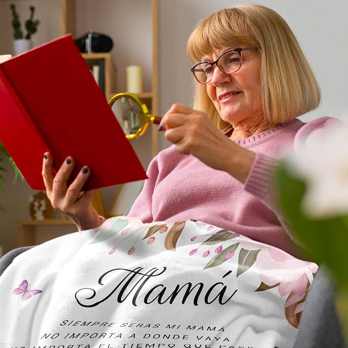 Regalos para Mamá, Regalos para Mama En Español, Regalos para Mamá De Cumpleaños, Mom Gifts from Daughter Son, Birthday Gifts for Mom in Spanish, Mama Gifts Throw Blanket 60" x 50"