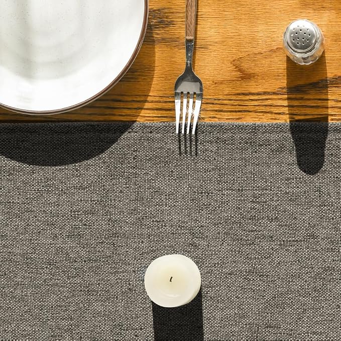 Artoid Mode Coffee Brown Table Runner, Seasonal Fall Washable Kitchen Dining Table Decoration for Home Party Decor 13x120 Inch