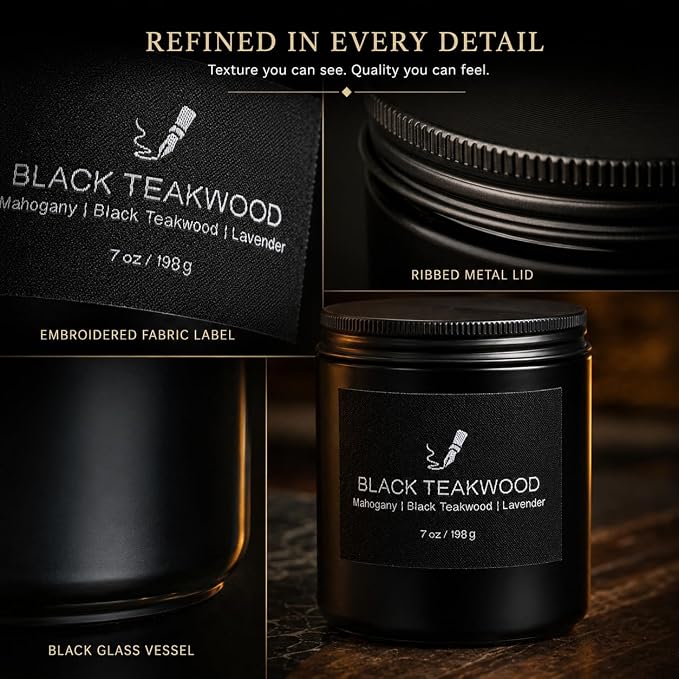 Scented Candles for Men, 6 Masculine Scents Set, 42oz Total