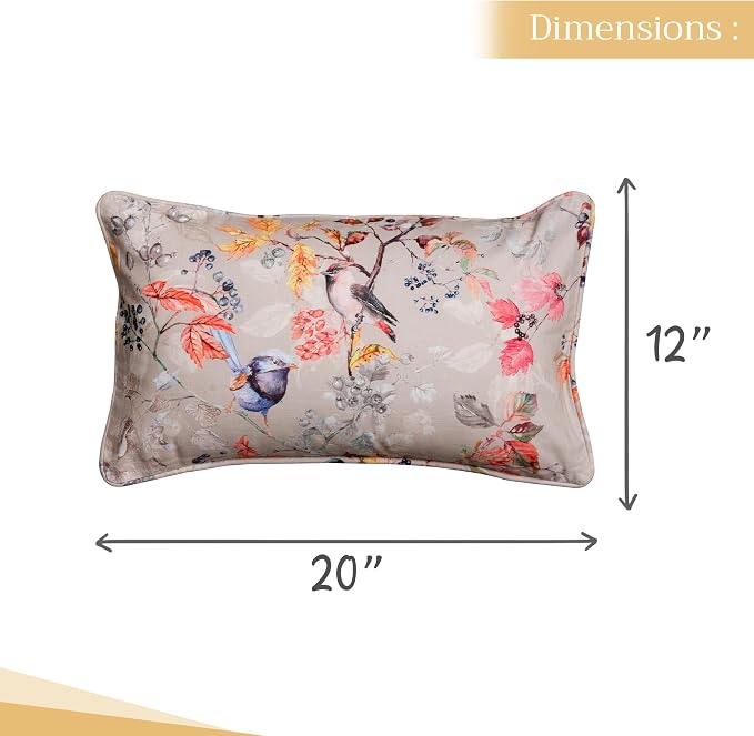 Maison d' Hermine Throw Pillow Covers 100% Cotton (12" x 20" - Pack of 1)