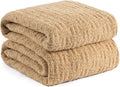 Camel Ultra Soft Knit Throw Blanket for Couch,50"X60" Microfiber Fluffy Cozy Warm Knitted Blankets with Checked Pattern for Sofa Bed
