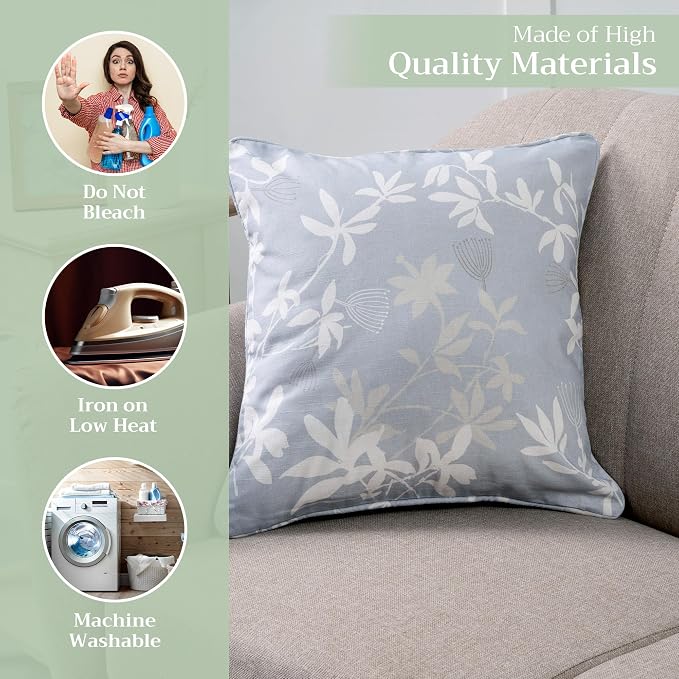Maison d' Hermine Throw Pillow Covers 100% Cotton (20" x 20" - Pack of 1)