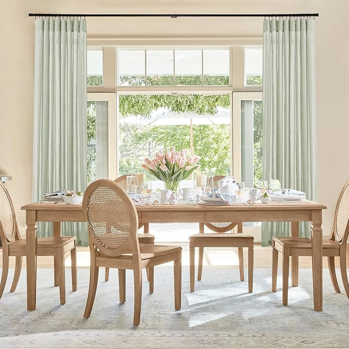 RYB HOME Linen Sheer Curtains 2 Panels for Living Room, Semi Transparent Privacy Drapes with Rod Pocket Farmhouse Style Window Treatments for Bedroom, Sage Green, 52" W x 90" L