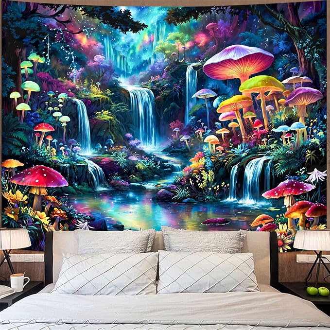 Zussun Hippie Sun Tapestry Boho Vintage Sunrise Nature Tree Lake Wall Tapestry for Bedroom Aesthetic Colorful Landscape Small Tapestries Wall Hanging for Dorm Living Room Decor 60 x 44 Inch