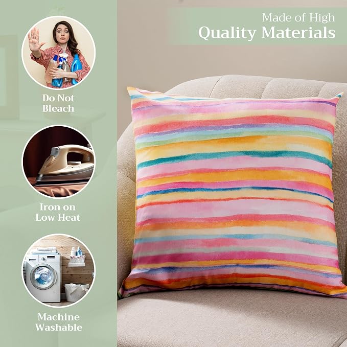 Maison d' Hermine Throw Pillow Covers 100% Cotton (20" x 20" - Pack of 1)