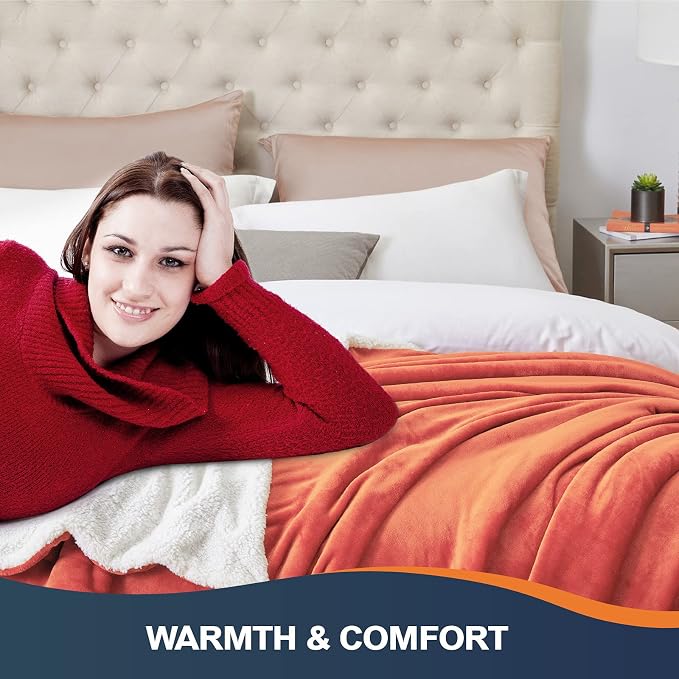 Walensee Sherpa Fleece Blanket (Twin Size 60”x80” Coral) Plush Throw Fuzzy Super Soft Reversible Microfiber Flannel Blankets for Couch, Bed, Sofa Ultra Luxurious Warm and Cozy for All Seasons