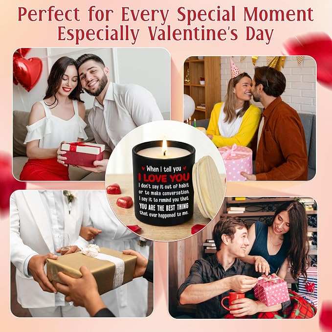 TEEZWONDER Anniversary Couple Gifts - Vanilla Lavender Candle 10 oz
