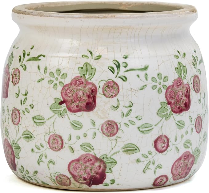 Dosayes Vintage Plant Pot,6.29 inch Ceramic Flower Pot with Drainage